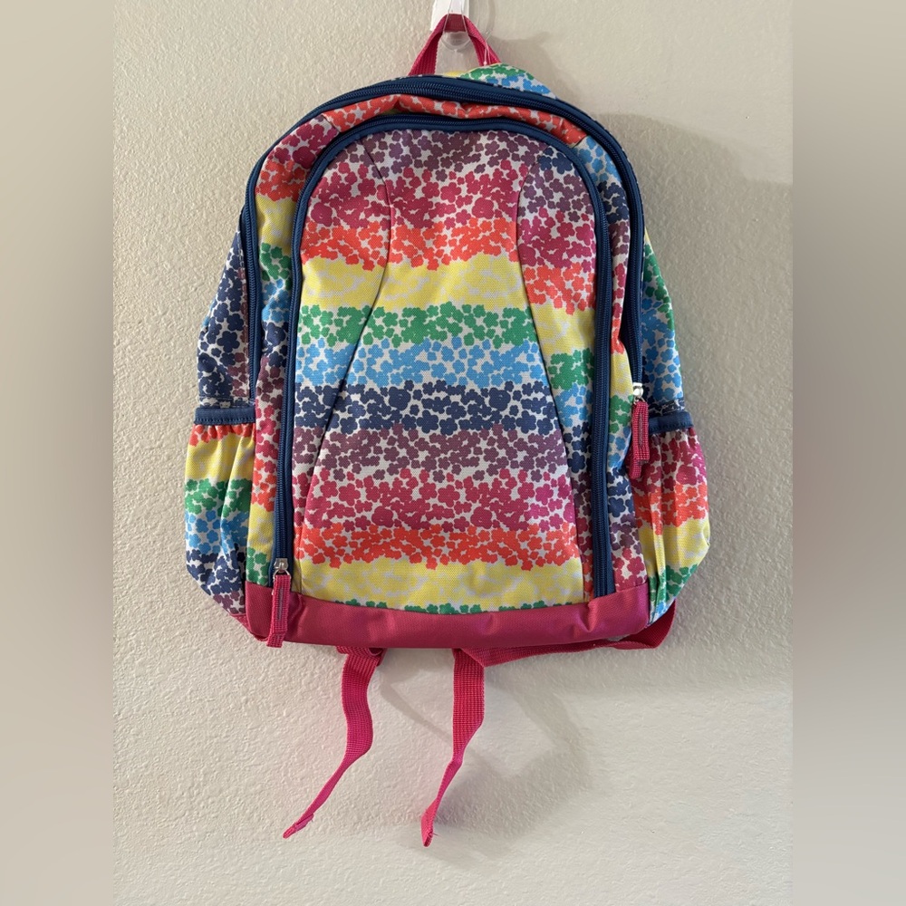 CRCKT Girls Backpack Pink Floral Rainbow Multicolor (NWOT) 11x15x5‎